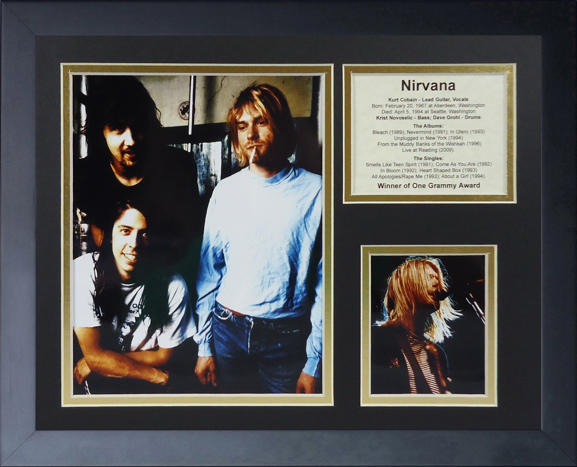 Legends Never Die Colagem de fotos emoldurada Nirvana, 28 x 35 cm